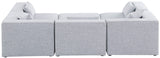 Cube Modular Sectional Sofa - Elegant Cream Linen Fabric with Customizable Configurations & Style