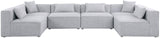 Cube Modular Sectional Sofa - Elegant Cream Linen Fabric with Customizable Configurations & Style