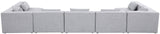 Cube Modular Sectional Sofa - Elegant Cream Linen Fabric with Customizable Configurations & Style