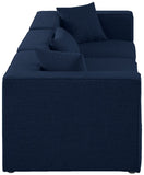 Cube Modular Sofa - Elegant Linen Textured Upholstery for Custom Comfort and Contemporary Style