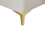 Naomi Contemporary Loveseat with Plush Velvet Comfort and Customizable Gold & Chrome Legs for Style