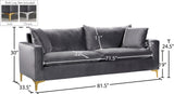 Naomi Velvet Sofa - Luxurious Comfort with Customizable Legs & Cozy Pillows for Stylish Living Rooms