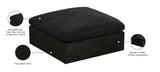 Cozy Modular Ottoman - Elegant Contemporary Design with Luxurious Fiber-Filled Comfort and Style