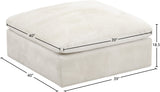 Cozy Modular Ottoman - Elegant Contemporary Design with Luxurious Fiber-Filled Comfort and Style