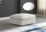Cozy Modular Ottoman - Elegant Contemporary Design with Luxurious Fiber-Filled Comfort and Style