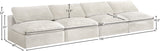 Cozy Modular Armless Sofa – Experience Cloud-Like Comfort with Soft Fiber-Filled Cushions Today!