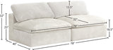 Cozy Modular Armless Sofa – Experience Cloud-Like Comfort with Soft Fiber-Filled Cushions Today!