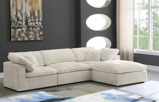 Cozy Velvet Modular Sectional Sofa - Cloud-Like Comfort with Elegant Design for Any Living Space