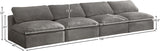 Cozy Modular Armless Sofa – Experience Cloud-Like Comfort with Soft Fiber-Filled Cushions Today!