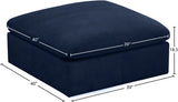 Cozy Modular Ottoman - Elegant Contemporary Design with Luxurious Fiber-Filled Comfort and Style