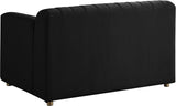 Naya Velvet Chair - Modern Deep Channel Tufted Design with Gold Metal Legs for Chic Living Spaces