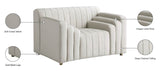 Naya Velvet Chair - Modern Deep Channel Tufted Design with Gold Metal Legs for Chic Living Spaces