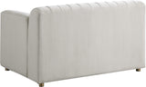 Naya Velvet Chair - Modern Deep Channel Tufted Design with Gold Metal Legs for Chic Living Spaces
