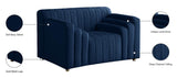 Naya Velvet Chair - Modern Deep Channel Tufted Design with Gold Metal Legs for Chic Living Spaces