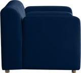 Naya Velvet Chair - Modern Deep Channel Tufted Design with Gold Metal Legs for Chic Living Spaces
