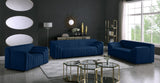 Naya Velvet Chair - Modern Deep Channel Tufted Design with Gold Metal Legs for Chic Living Spaces