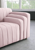 Naya Velvet Chair - Modern Deep Channel Tufted Design with Gold Metal Legs for Chic Living Spaces