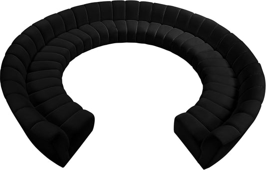 Infinity 11-Piece Modular Sectional Sofa - Contemporary Design with Deep Channel Tufting Comfort