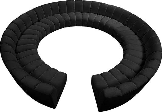 Infinity 12-Piece Modular Sectional - Soft Velvet Comfort with Deep Channel Tufting & Contemporary Style