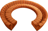 Infinity 11-Piece Modular Sectional Sofa - Contemporary Design with Deep Channel Tufting Comfort