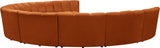 Infinity Modular 9-Piece Sectional Sofa – Luxurious Velvet Upholstery, Deep Channel Tufting, Modern Design