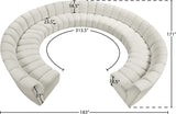 Infinity 11-Piece Modular Sectional Sofa - Contemporary Design with Deep Channel Tufting Comfort