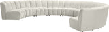 Infinity Modular 9-Piece Sectional Sofa – Luxurious Velvet Upholstery, Deep Channel Tufting, Modern Design