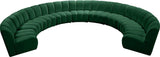 Infinity Modular 9-Piece Sectional Sofa – Luxurious Velvet Upholstery, Deep Channel Tufting, Modern Design