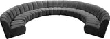Infinity Modular 9-Piece Sectional Sofa – Luxurious Velvet Upholstery, Deep Channel Tufting, Modern Design