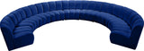 Infinity Modular 9-Piece Sectional Sofa – Luxurious Velvet Upholstery, Deep Channel Tufting, Modern Design