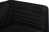 Ravish Velvet Loveseat - Modern Elegance with Deep Channel Tufting & Stylish Gold or Chrome Legs