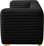 Ravish Velvet Loveseat - Modern Elegance with Deep Channel Tufting & Stylish Gold or Chrome Legs