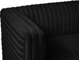 Ravish Velvet Loveseat - Modern Elegance with Deep Channel Tufting & Stylish Gold or Chrome Legs