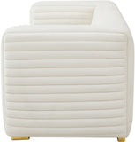 Ravish Velvet Loveseat - Modern Elegance with Deep Channel Tufting & Stylish Gold or Chrome Legs