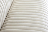 Ravish Velvet Sofa - Elegant Contemporary Design with Deep Channel Tufting & Stylish Metal Legs
