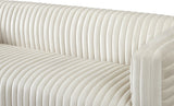 Ravish Velvet Sofa - Elegant Contemporary Design with Deep Channel Tufting & Stylish Metal Legs