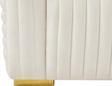 Ravish Velvet Sofa - Elegant Contemporary Design with Deep Channel Tufting & Stylish Metal Legs