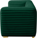 Ravish Velvet Loveseat - Modern Elegance with Deep Channel Tufting & Stylish Gold or Chrome Legs