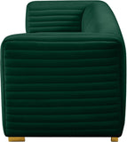 Ravish Velvet Sofa - Elegant Contemporary Design with Deep Channel Tufting & Stylish Metal Legs
