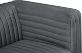 Ravish Velvet Loveseat - Modern Elegance with Deep Channel Tufting & Stylish Gold or Chrome Legs