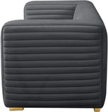 Ravish Velvet Loveseat - Modern Elegance with Deep Channel Tufting & Stylish Gold or Chrome Legs