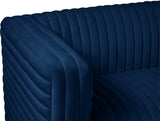 Ravish Velvet Loveseat - Modern Elegance with Deep Channel Tufting & Stylish Gold or Chrome Legs