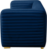 Ravish Velvet Loveseat - Modern Elegance with Deep Channel Tufting & Stylish Gold or Chrome Legs