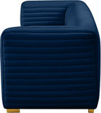 Ravish Velvet Sofa - Elegant Contemporary Design with Deep Channel Tufting & Stylish Metal Legs