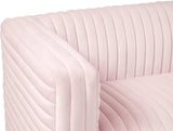 Ravish Velvet Loveseat - Modern Elegance with Deep Channel Tufting & Stylish Gold or Chrome Legs