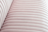 Ravish Velvet Loveseat - Modern Elegance with Deep Channel Tufting & Stylish Gold or Chrome Legs