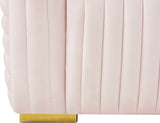 Ravish Velvet Loveseat - Modern Elegance with Deep Channel Tufting & Stylish Gold or Chrome Legs