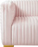 Ravish Velvet Sofa - Elegant Contemporary Design with Deep Channel Tufting & Stylish Metal Legs