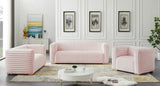 Ravish Velvet Sofa - Elegant Contemporary Design with Deep Channel Tufting & Stylish Metal Legs