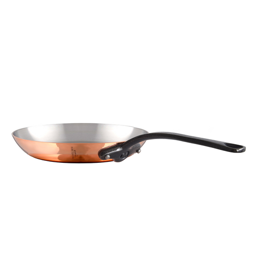 Mauviel M'Heritage M'150 CI Frying Pan With Cast Iron Handle, 11.8-In